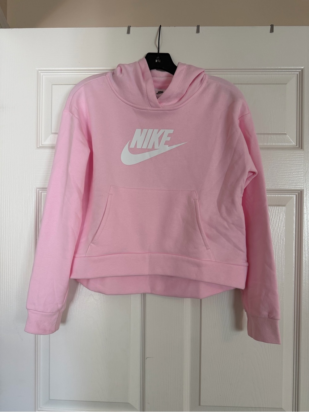 Nike Pink Pullover Hoodie with White Logo